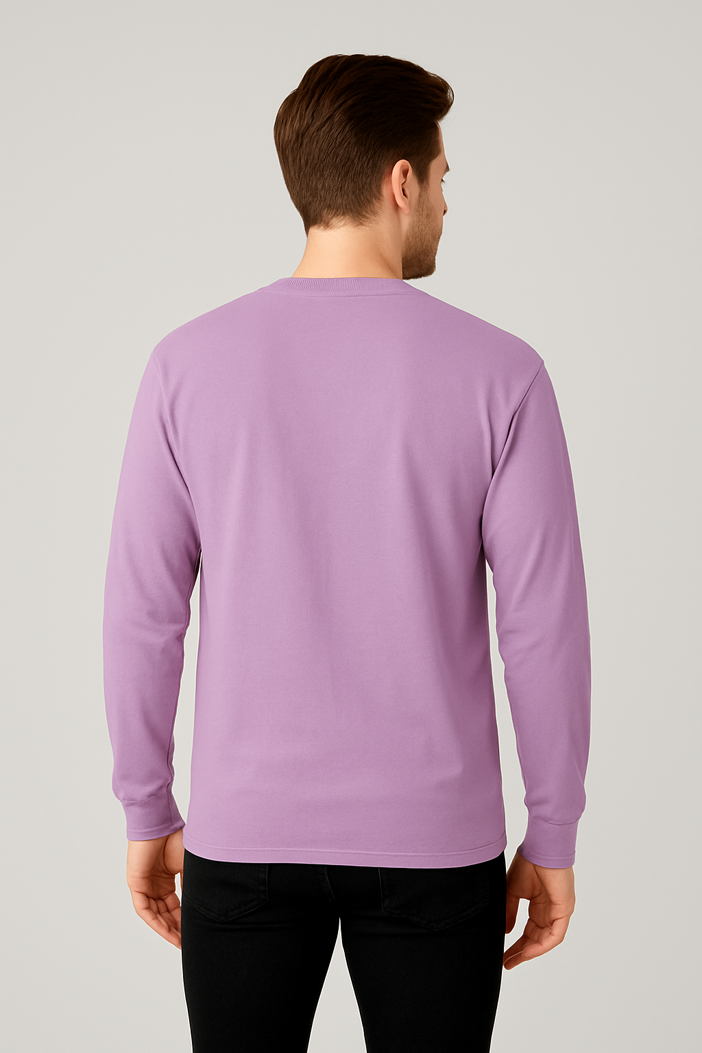Classic Lavender Oversized Full-Sleeve Tee